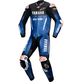 Alpinestars Yamaha GP-R7 Lederkombi - Blau/Schwarz/Weiß/Neon-Rot / 52