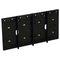 Legrand KG8103P1 LivingNow 4-mod. Rahmen mit integr. Busleitung für 3-mod. Dose, Farbe: Black 1