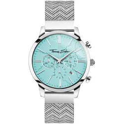 Chronograph THOMAS SABO "ARIZONA SPIRIT", silber (silberfarben), Armbanduhren, Herren, Quarzuhr, Armbanduhr, Herren, Datum, Stoppfunktion, Hämatit-Steine