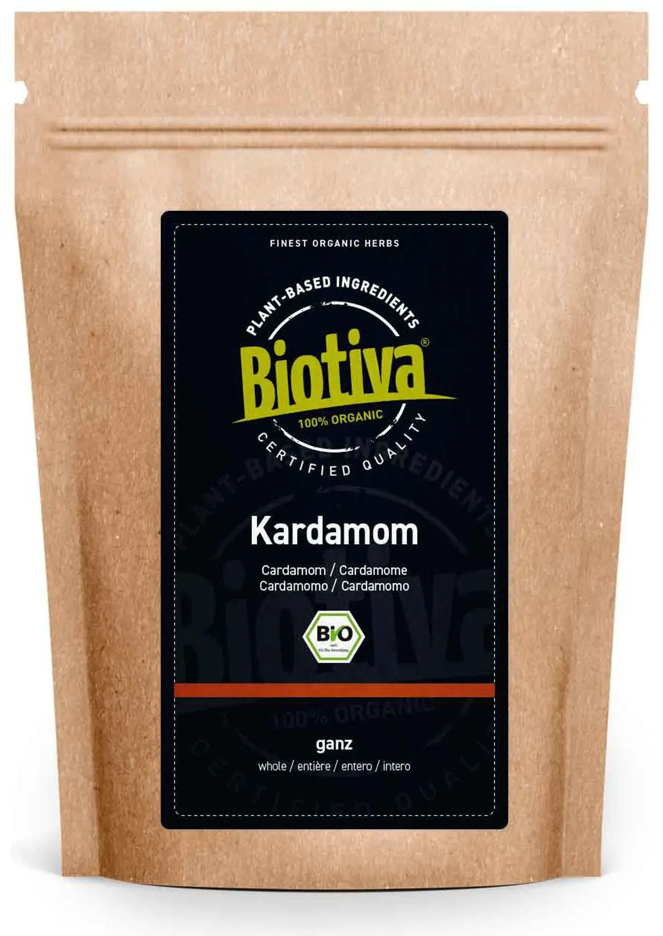 Biotiva Kardamom ganz Bio Gewürze 100 g