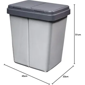 Alpfa Duo Bin 25 l Grau