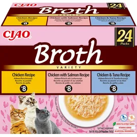 INABA Broth Mix mit Huhn, Lachs 24 x 40 g