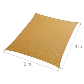Relaxdays Sonnensegel, HDPE Beige
