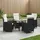vidaXL Outdoortisch-Set 5 Stk.  Schwarz/Cremeweiß