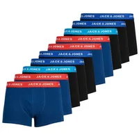 Jack & Jones Retro Boxer 10er Pack Jacsolid (Spar-Set, 5-St) Retro Short / Pant - Baumwolle - Ohne Eingriff - Atmungsaktiv blau L