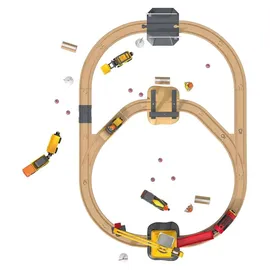 Lupilu® Eisenbahnset Baustelle / Freizeitpark«