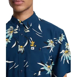 QUIKSILVER Kurzarmhemd Floral Blau XL