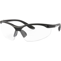 Gebol Schutzbrille Reader Klar | mit Lesehilfe 1,5 Dioptrie | sportliches Design | gummierte Nasen- u. Bügelpolster | für Damen und Herren | Größe universal | schwarz | 1 Stück