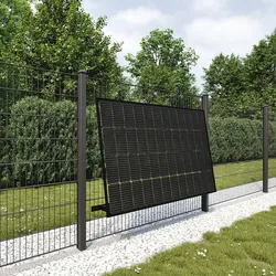 400W PV-Zaun Anlage 0% MwSt §12 III UstG inkl. Halterung angewinkelt