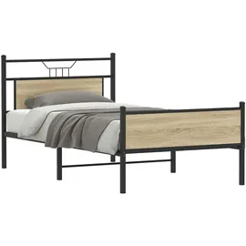 vidaXL Bettgestell 100 x 200 cm Braun