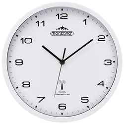 Monzana Funk Wanduhr Funkuhr 31cm Weiß