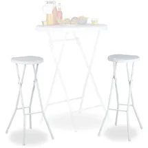 Relaxdays Barhocker klappbar 32,5 x 80 x 29 cm Weiß