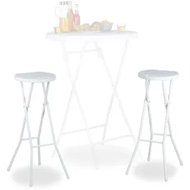 Relaxdays Barhocker klappbar 32,5 x 80 x 29 cm Weiß