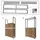 Montixx Kaminholzregal Metall 45 x 25 x 200 cm Schwarz