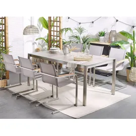 Beliani Cosoleto Gartenstuhl 56 x 85 x 55 cm beige 4 St.