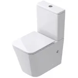 doporro Design Stand wc inkl. Softclose Absenkautomatik 37,5x67,5x82cm Stand-Toilette Weiß spülrandlos Stand112T