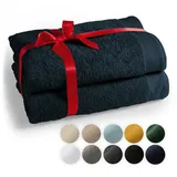 Blumtal Saunatuch Dunkelblau, Textil, Rechteckig, 80x200 cm, Freizeit, Wellness, Saunatücher,