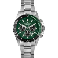 Jacques Lemans 1-2206I Herren-Taucheruhr Chronograph Edelstahl/Grün