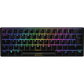 Sharkoon Skiller SGK50 S4 Black, 60% Layout, LEDs RGB, Kailh KT RED, hot-swap, USB, DE (4044951033751)