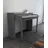 WoodMan Schreibtisch WOODMAN "Desk 16", grau, B:110cm H:87cm T:35cm, Tische, Schreibtisch, skandinavisches Design, Home Office, praktisch ausziehbar, FSC