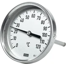 Riegler Bimetallthermometer, hochw. Ausf., L1=100/L2=80, Ø 63, 0°C bis 250°C