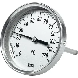 Riegler Bimetallthermometer, hochw. Ausf., L1=100/L2=80, Ø 63, 0°C bis 250°C
