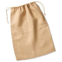 Westford Mill Jute Tasche mit Zugkordel Natural 30 x 45 cm