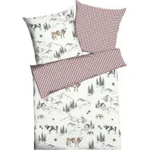 KAEPPEL Wendebettwäsche Allgäu rot 155x220+80x80 cm (499296)