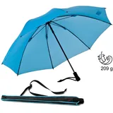 Euroschirm Swing liteflex Blau, Fiberglas Polyester Volle Größe Regenschirm