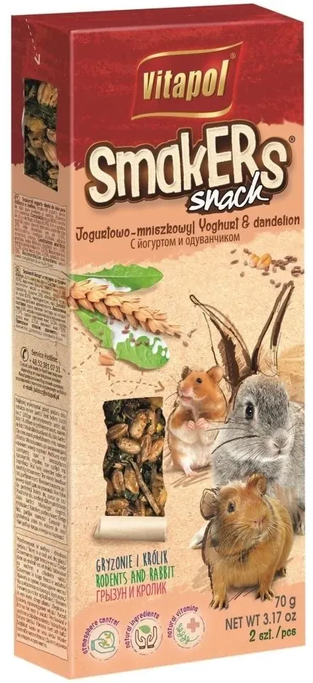 VITAPOL Smakers für Nagetiere Joghurt - Löwenzahn 2 Stück