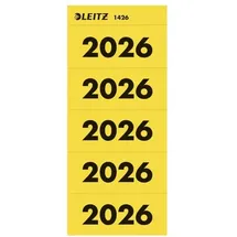 Leitz Selbstklebende Inhaltsschilder 1425 »Jahreszahlen 2026« gelb, 8 cm