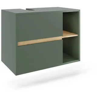 Vicco Waschbeckenunterschrank Viola 80 x 60 cm mit 2 Schubladen, Grün/Artisan - Grün,