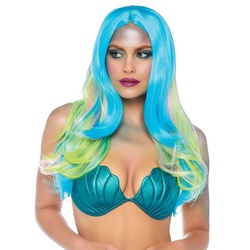 Leg Avenue Kostüm-Perücke Langhaarperücke multicolor, Mehrfarbige Frisur für Meerjungfrauen
