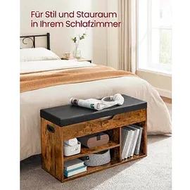 VASAGLE Schuhbank LHS30BX braun, schwarz Holz 80,0 cm