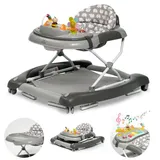 Bronea Lauflernhilfe 4-in-1 Lauflernwagen Gehfrei Baby Schaukel Lauflernhilfe Babywalker grau
