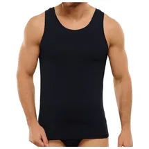 SCHIESSER Long Lift Soft Unterhemd Blau/Schwarz XL