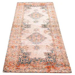 Teppich TOM TAILOR HOME "Funky Orient Kirman", bunt (multi), B:75cm H:5mm L:290cm, Baumwolle, Kunstfaser, Teppiche, Kurzflor, Orient-Optik, Vintage Design