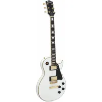Dimavery LP-520 E-Gitarre, weiß/gold