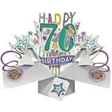 Second Nature Pop Ups Second Nature Happy 70th Birthday-Grußkarte Original 3D Pop up Karten