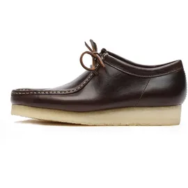 CLARKS Wallabee Herren DARK BROWN LEATHER 44.5