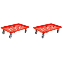 Proregal SparSet 2x Transportroller für Euroboxen 60x40cm mit Gummiräder