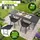 tillvex Gartenstuhl 55 x 60 x 90 cm schwarz 2 St.
