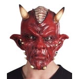 Boland 97505 - Latex Kopfmaske Teufel, Maske fürs Gesicht, Kostüm, Karneval, Halloween, Mottoparty, Zombie