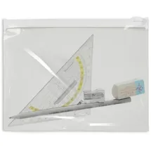 topmatic® Gleitverschlussbeutel 20,0 x 15,0 cm transparent/weiß 70 my, 1 St.