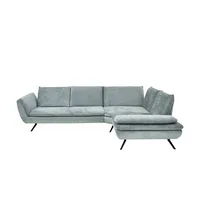 Sofa.de Ecksofa Luca ¦ türkis/petrol ¦ Maße (cm): B: 314 H: 88 T: 244