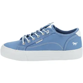 Mustang SHOES "Mustang Shoes Sneaker Lederimitat/Textil", Damen, Canvas Sneaker blau, 39 EU
