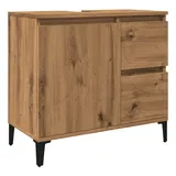 vidaXL Waschbeckenunterschrank Artisan-eiche 65x33x60 Cm Holzwerkstoff Vidaxl