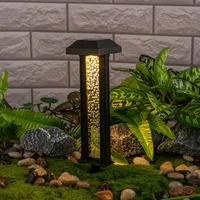 Hi LED Solar Gartenstecker Sprudelsäule warmweiß 30 cm mit