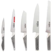 Global Messerset 5-tlg. Silber