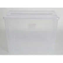 Heidrun 4x TEX Boxen 70L 57x38x40cm Transparent Deckel Aufbewahrung Spielzeugkisten Klar